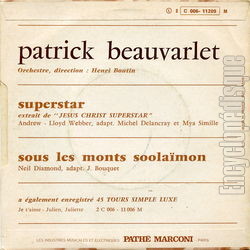 [Pochette de Jsus-Christ superstar (Patrick BEAUVARLET) - verso]