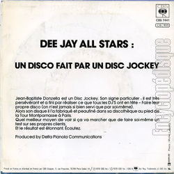 [Pochette de DJ dance (DJ ALL STARS) - verso]