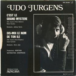 [Pochette de C’est le grand mystre (Udo JRGENS) - verso]