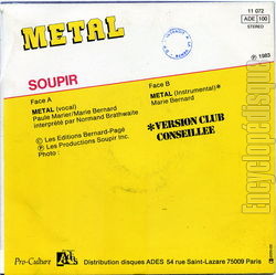 [Pochette de Mtal (SOUPIR) - verso]