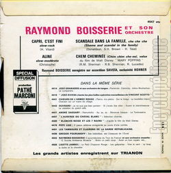 [Pochette de Aline (Raymond BOISSERIE) - verso]