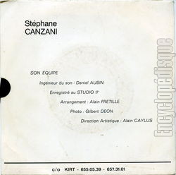 [Pochette de Aurlie (Stphane CANZANI) - verso]