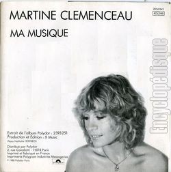 [Pochette de Ma confession (Martine CLMENCEAU) - verso]