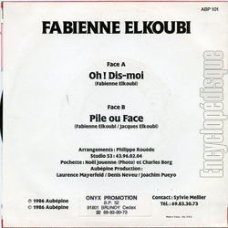 [Pochette de Oh ! Dis-moi (Fabienne ELKOUBI) - verso]