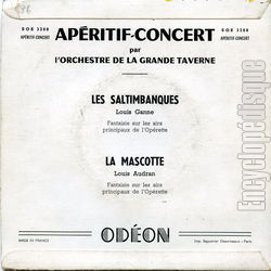 [Pochette de Apritif-concert (ORCHESTRE DE LA GRANDE TAVERNE) - verso]