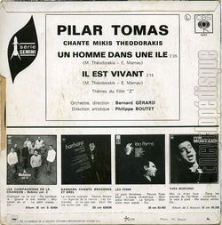 [Pochette de Un homme dans une le (Pilar TOMAS) - verso]