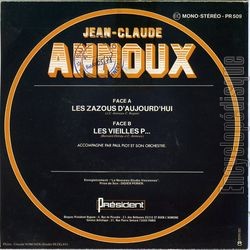 [Pochette de Les zazous d’aujourd’hui (Jean-Claude ANNOUX) - verso]