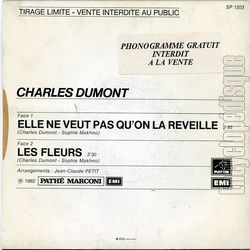 [Pochette de Elle ne veut pas qu’on la rveille (Charles DUMONT) - verso]