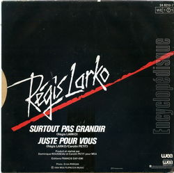 [Pochette de Surtout pas grandir (Rgis LARKO) - verso]