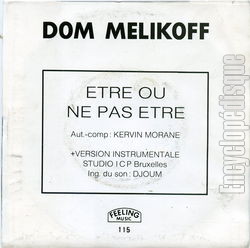 [Pochette de tre ou ne pas tre (Dom MELIKOFF) - verso]