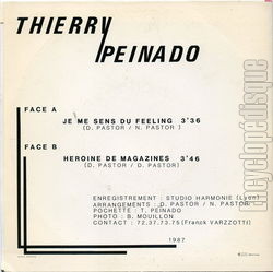 [Pochette de Je me sens du feeling (Thierry PEINADO) - verso]