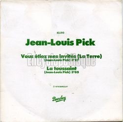 [Pochette de Vous tiez mes invits (La Terre) (Jean-Louis PICK)]