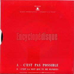 [Pochette de C’est pas possible (Franois VALRY) - verso]