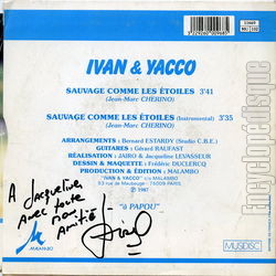 [Pochette de Sauvage comme les toiles (YVAN & YACCO) - verso]