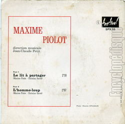 [Pochette de Le lit  partager (Maxime PIOLOT) - verso]