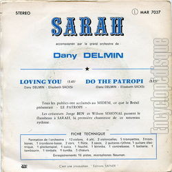 [Pochette de Loving you (SARAH) - verso]