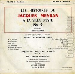 [Pochette de  la Villa d’Este 2 (Jacques MEYRAN) - verso]