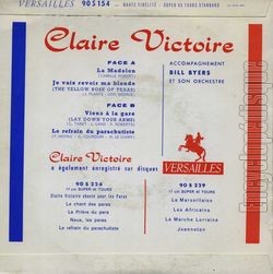 [Pochette de La Madelon (Claire VICTOIRE) - verso]