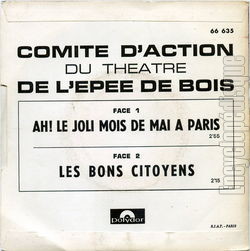 [Pochette de Ah ! Le joli mois de mai  Paris (COMIT D’ACTION DU THTRE DE L’PE DE BOIS) - verso]