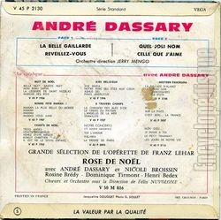 [Pochette de La belle gaillarde (Andr DASSARY) - verso]