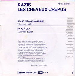 [Pochette de Clina mouana ma Louise (KAZIS LES CHEVEUX CRPUS) - verso]