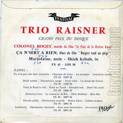 [Pochette de Colonel Bogey (TRIO RAISNER) - verso]