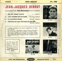 [Pochette de Que ne vienne jamais (Jean-Jacques DEBOUT) - verso]