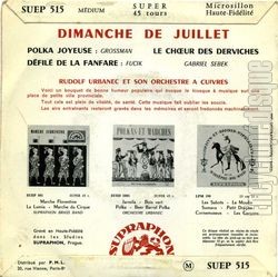 [Pochette de Polka joyeuse (DIMANCHE DE JUILLET) - verso]