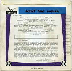 [Pochette de Secret pour maman (JEUNESSE) - verso]