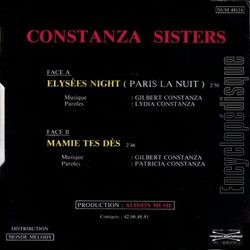 [Pochette de lyses night (CONSTANZA SISTERS) - verso]