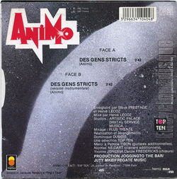 [Pochette de Des gens stricts (ANIMO) - verso]