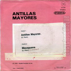 [Pochette de Antillas mayores (ANTILLAS MAYORES) - verso]