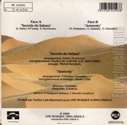 [Pochette de Secrets du Sahara (T.V. (Tlvision)) - verso]