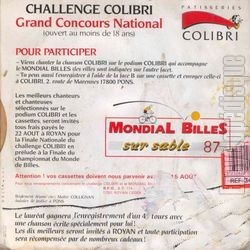 [Pochette de Ptisseries Colibri (PUBLICIT) - verso]