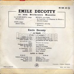 [Pochette de La cumparsita (mile DECOTTY) - verso]