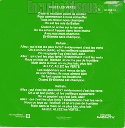 [Pochette de Allez les Verts 1976 (Les SUPPORTERS) - verso]