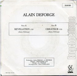 [Pochette de Rvlation (Alain DEFORGE) - verso]