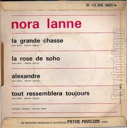 [Pochette de La grande chasse (Nora LANNE) - verso]