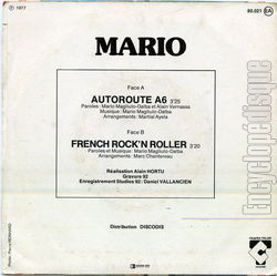 [Pochette de Autoroute A6 (MARIO) - verso]