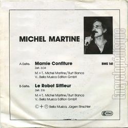 [Pochette de Mamie confiture (Michel MARTINE) - verso]