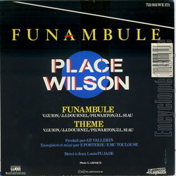 [Pochette de Funambule (PLACE WILSON) - verso]