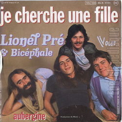 [Pochette de Je cherche une fille (Lionel PR et BICPHALE) - verso]