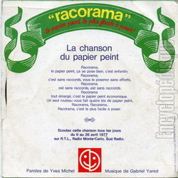 [Pochette de Racorama (PUBLICIT) - verso]