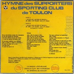 [Pochette de Allez les jaunes et bleus (Jean-Pierre SAVELLI) - verso]