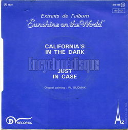 [Pochette de SUNSHINE ON THE WORLD  California’s in the dark  (Les ANGLOPHILES) - verso]