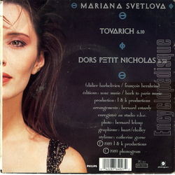 [Pochette de Tovarich (Mariana SVETLOVA) - verso]