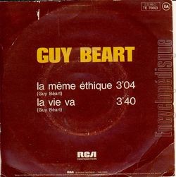 [Pochette de La thique (Guy BART) - verso]