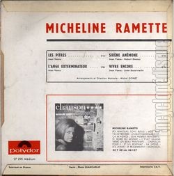 [Pochette de Les pitres (Micheline RAMETTE) - verso]