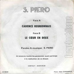 [Pochette de Cadence runionnais (S. PIERO) - verso]