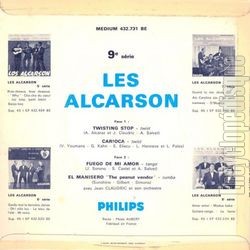 [Pochette de Twisting stop (Les ALCARSON) - verso]